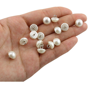 Nửa vòm nút 10mm đẹp Bridal nửa bóng ngọc trai nút với kim loại Shank cho may - Product Image 5