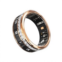 Bague connectée en métal SR116 Bluetooth, tracker d'activité portable, surveillance de la fréquence cardiaque, mesure de l'oxygène sanguin, comptage des pas