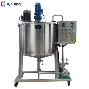 Cuve de mélange chimique chauffée en acier inoxydable avec pompe à rotor, cuve de circulation et d'émulsification, moteur, engrenage, contrôle PLC et écran tactile - Product Image 1