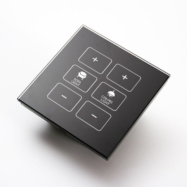 GTD 12V Modbus RS485 Customized Electric Light Switch Hotel Smart Touch Wall Switch With Multi-Functions