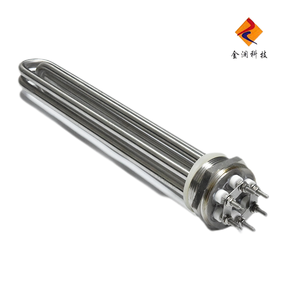 Nouvel élément chauffant tubulaire industriel JINLAN pour chaudière à <span class=keywords><strong>eau</strong></span>, tiges d'<span class=keywords><strong>anode</strong></span> en cuivre et acier inoxydable, isolation en MgO haute pureté - Product Image 1