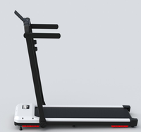 Alat Jalan Kaki Elektrik dengan Pegangan Incline, 2.5 HP, Senyap, Kapasitas 265 LBS, Treadmill Lipat Portabel untuk Meja Kerja dengan Layar LED