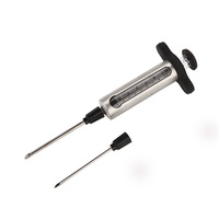 Injecteur de marinade pour viande en acier inoxydable classique, 2 oz, 1,5 oz, seringue alimentaire