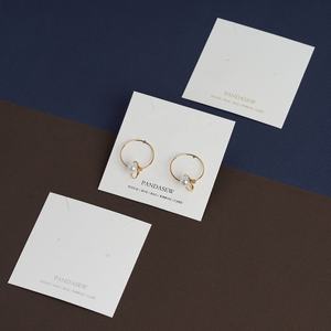 PandaSew-Soporte de joyería con logotipo personalizado, soporte para pendientes, collar, embalaje, tarjetas de joyería, 8x8cm o 6x6cm - Product Image 3