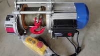 Treuil électrique KCD 220V/380V 500-2000KG, boîtier en aluminium, moteur en cuivre, câble métallique, treuil électrique pour levage de chantier