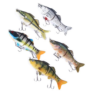 Custom 10cm/18g Artificial Bass Fish Lure Swimbait Segmented Multi Jointed Hard Fishing Lures