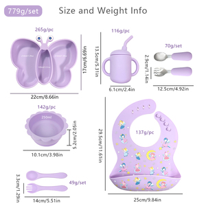 Cấp Thực Phẩm Cấp Giấy Chứng Nhận Silicone Bé Tấm Biểu Tượng Tùy Chỉnh Bữa Ăn Tối Plato 100% Cấp Thực Phẩm Đồng Bằng Màu Cua Plato Với Dao Kéo - Product Image 4