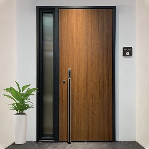 Porte d'entrée de style américain personnalisée professionnelle Double portes de sécurité blindées en métal aluminium pour la maison Villa - Product Image 6