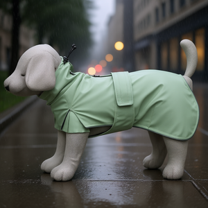 Impermeable Urbano Dublin Talla M 45 cm Color Verde Salvia para Perros, Ropa para Mascotas - Product Image 3