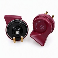 Bocina de Caracol Súper Potente de 12V 24V, Color Morado y Rojo, Impermeable, para Auto y Moto, 125dB, Universal