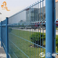 Clôture en treillis soudé thermolaqué 3D, pliage en V, anti-escalade, pour périmètre de zone panoramique