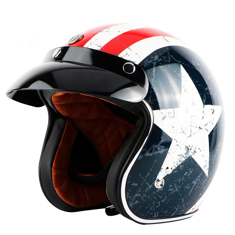 TORC retro vintage motorcycle helmets Chopper motorcycle helmet open face scooter moto jet helmets DOT Approved