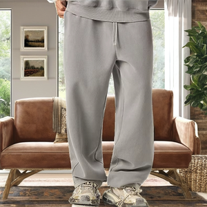 Pantalon droit décontracté pour femme JAC22 KZ62329, taille haute élastique, devant plat, anti-boulochage, coupe ajustée, longueur intégrale - Product Image 2
