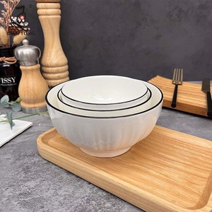 2025 4,5/6/8 pulgadas restaurante al por mayor Gran porcelana blanca fruta arroz postre sopa Ramen juego de cuencos de cerámica para Catering Seving - Product Image 5