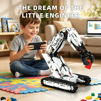 Kit de construction de bras robotique à chenilles Kaiyu K96112 avec télécommande, jouet éducatif STEM, modèle contrôlé par application à distance