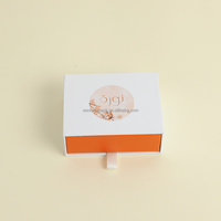 Boîte à bijoux écologique recyclable avec ruban de fermeture, emballage personnalisé avec logo pour boucles d'oreilles et petits ensembles de bijoux
