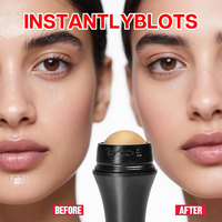 Rouleau absorbant d'huile volcanique de format voyage, outil réutilisable pour le contrôle de l'huile du visage pour le maquillage quotidien