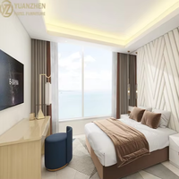 Meubles de chambre à coucher modernes et luxueux dans une villa Ensembles King en bois sur mesure pour hôtels et appartements 5 étoiles Design métallique