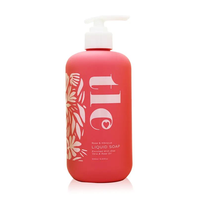 2024 New Design Private Label luxury 500ml body wash liquid soap foaming shower gel in soft touch printing bottle