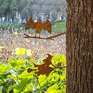 Kit de siluetas de jirafa y caracol, letreros de girasoles de Halloween, grandes adornos de jardín de plástico recortado de estilo chino, siete productos, tamaño planta, para exteriores - Product Image 4