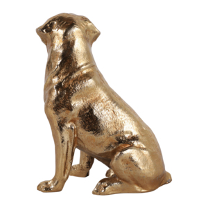 Statua di Cane in Alluminio per Decorazione Casa e Ufficio, Esposizione su Mensola o Tavolino da Caffè - Product Image 4