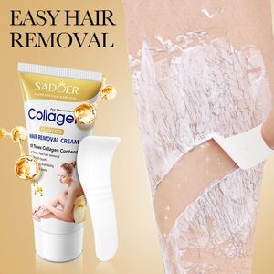 Marque distributeur SADOER Crème épilatoire douce Soin capillaire naturel pour hommes Produits d'épilation du corps non irritants pour les aisselles - Product Image 5