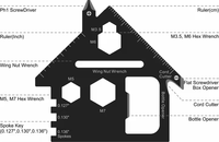 Cadeau promotionnel, porte-clés multifonctionnel en acier inoxydable en forme de maison, mini-outils de survie, ouvre-bouteille avec LOGO