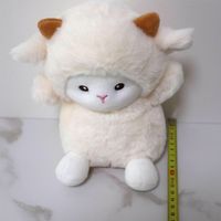 Pabrik Mainan Boneka Domba Putih Grosir Langsung Kapas PP Jaring Lembut Boneka Isi Empuk Hadiah Mesin Cakar Kualitas Tinggi Domba Bulu Halus