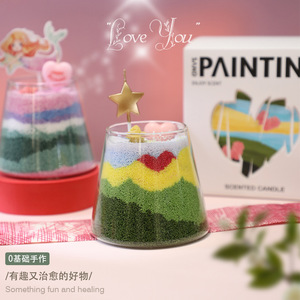 Coffret Cadeau Bougie Aromatique DIY Art du <span class=keywords><strong>Sable</strong></span>, Ornement de Noël Fait Main pour Événements, Cadeau Créatif Parfumé en <span class=keywords><strong>Cire</strong></span> de <span class=keywords><strong>Sable</strong></span> Premium pour Anniversaire - Product Image 4