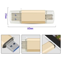 Venta al por Mayor de Memorias USB OTG de 4GB 8GB 16GB 32GB 64GB Tipo C, Pendrive para Teléfono Inteligente, Unidad Personalizada para Teléfono