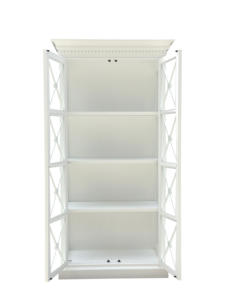 W5809 צרפתית מחוזית עץ אלון מלא לבן זכוכית כפול דלתות זכוכית x מטבח - Product Image 4