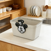 Vente en gros de boîtes de rangement en plastique rectangulaires et carrées de couleur blanche, multifonctionnelles pour la cuisine, sans couvercle
