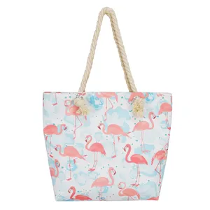 Fashion Blue Flamingo Large Capacity Mother Bag Baby Diaper Bag College Students Bags Handbag Tote