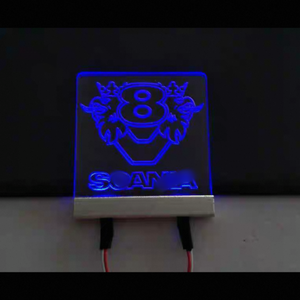 Emblema de Parrilla Delantera con Luz LED Blanca de 24V, Logotipo V8, Compatible con Camiones <span class=keywords><strong>Scania</strong></span> - Product Image 5