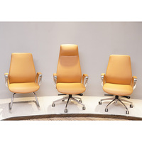 Chaise de bureau de direction en cuir ergonomique de luxe pour salle de réunion et de conférence, mobilier de bureau personnalisé