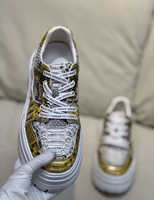 Sneakers confortables à semelle épaisse en peau de python – Style décontracté pour homme, idéal pour le quotidien et les activités légères