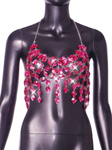 Sexy Halter Rhinestone Strap <strong>Top</strong> Women Club Wear <strong>See</strong> <strong>Though</strong> Vest tank <strong>Tops</strong> - Product Image 6