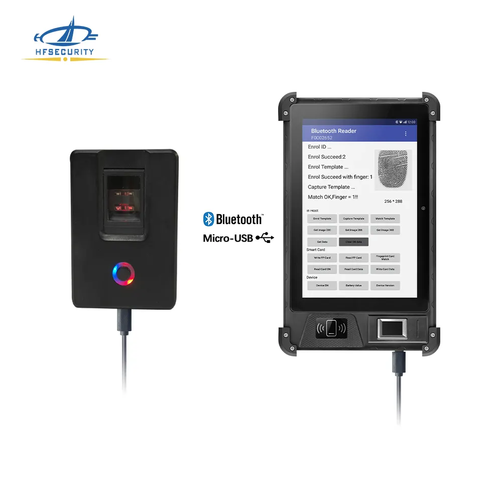 Scanner d'empreintes digitales HFSecurity SDK KYC Scanner d'empreintes digitales biométrique avec adhésion à l'enregistrement SIM (HF4000plus)