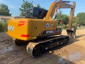 Excavatrice d'occasion SANY SY135C 13 tonnes, pelle hydraulique sur chenilles d'occasion SY95C SY155C en stock pour la vente et la livraison mondiales - Product Image 3