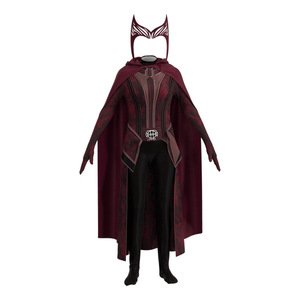 Costume de sorcière rouge pour soirée dansante, costume de cosplay pour femmes adultes, tenue de film et de télévision avec cape, leggings et haut - Product Image 5