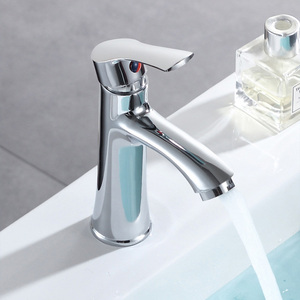 आधुनिक एकल-छेद बाथरूम सिंक नल क्रोम स्टेनलेस स्टील डेक माउंट पानी मिक्सर बेसिन नल - Product Image 5