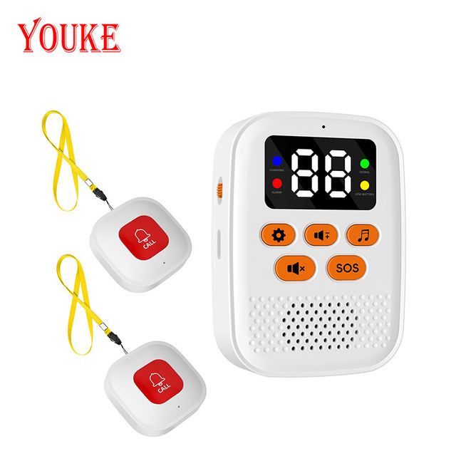 CF406 Intelligent Portable Calling System Pagers Elderly Bracelet SOS Panic Button Emergency Nurse Call Alarm Systems WiFi 10m