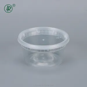 12oz Plastic Disposable Takeaway Food Packaging Deli Container Microwavable Clear Soup Salad Food Storage Container