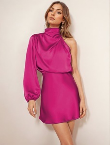 Elegent donna africana manica o-collo in poliestere arancione <span class=keywords><strong>viola</strong></span> blu <span class=keywords><strong>Mini</strong></span> <span class=keywords><strong>abito</strong></span> africano abiti per le donne - Product Image 4