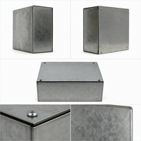 Boîte de jonction en acier galvanisé 200x200x105mm avec couvercle à vis, conforme à la norme NEC, résistante aux intempéries