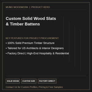Freestanding Timber <strong>Screen</strong> Anti Warping Solid Wood Slats Vertical Wood Battens <strong>Decorative</strong> Partition Wall for Hotel Lobby - Product Image 5