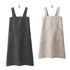 Tablier en lin 100% avec 2 poches à dos croisé pour cuisine café Bar <span class=keywords><strong>Studio</strong></span> - Product Image 6