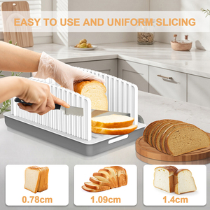 Rebanador de Pan Plegable de Madera con Cuchilla de Acero Inoxidable - Apto para Horno, Lavavajillas y Uso Alimentario - Utensilio de Cocina - Product Image 4