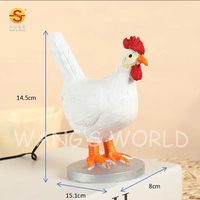 Haute qualité personnalisé résine poulet LED veilleuse drôle oeuf poussin lampe pour intérieur vacances décoration fêtes-alimentation USB