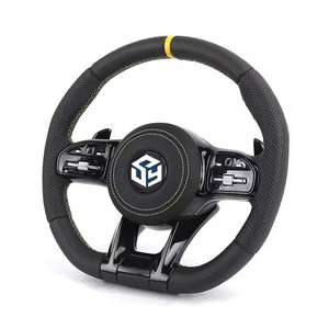 Volante de Cuero y Fibra de Carbono para Mercedes Benz W205, Compatible con los Modelos W212, W463, W222, C180, C200, C250, <span class=keywords><strong>C300</strong></span>, C43/C63 AMG - Product Image 6